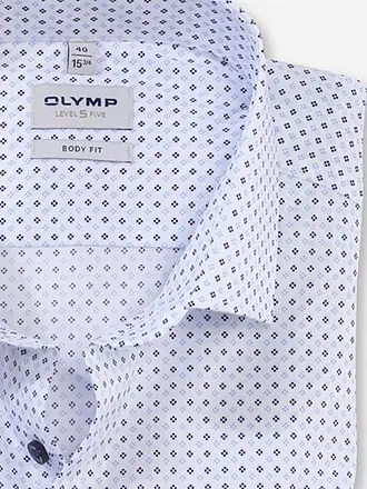 OLYMP LEVEL FIVE | Camisa Body Fit | weiss